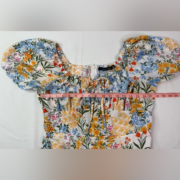 Mary & Mo Floral Short Sleeve Empire Waist Dress Size XL - Picture 7 of 8